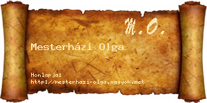 Mesterházi Olga névjegykártya