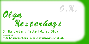 olga mesterhazi business card